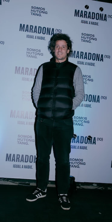 Gastón Gaudio en la inauguración del restó Maradona