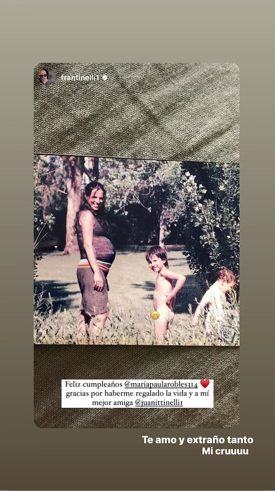 El mensaje de Francisco Tinelli para su mamá, Paula Robles.