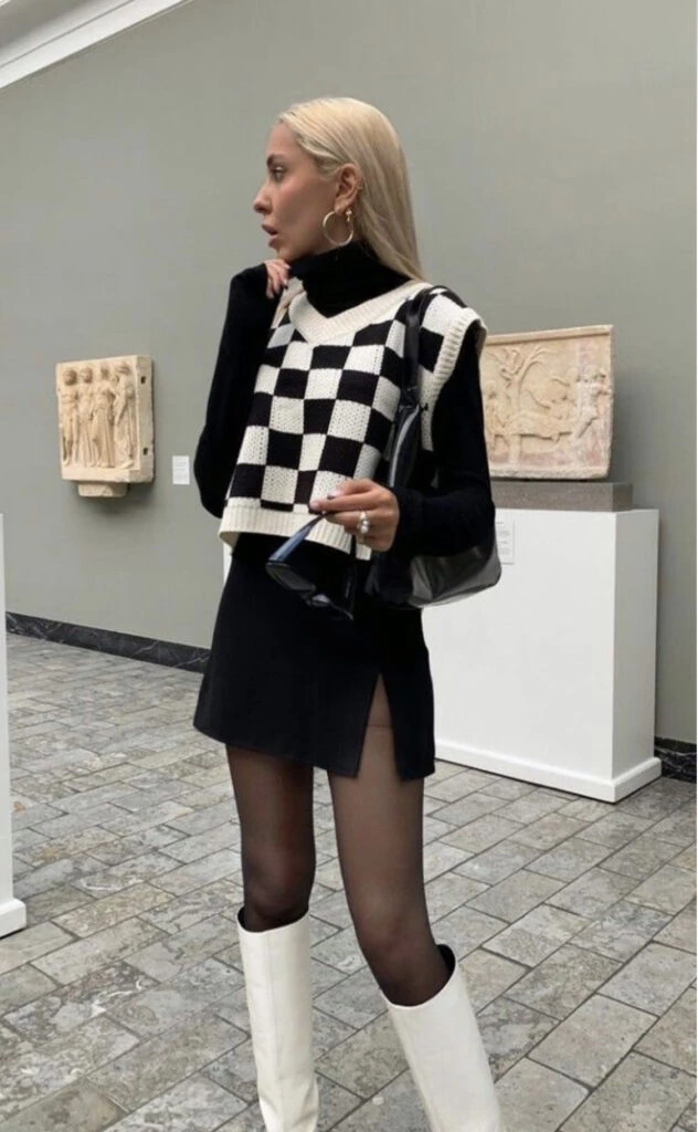 Chalecos tejidos, la prenda que vamos a necesitar este invierno. Foto: Pinterest.