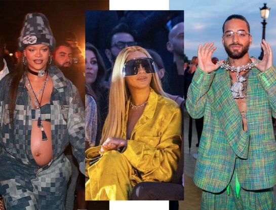 Vidriera: de Rihanna a Byoncé y Maluma, los looks más jugados en el debut de Pharrell Williams para Louis Vuitton