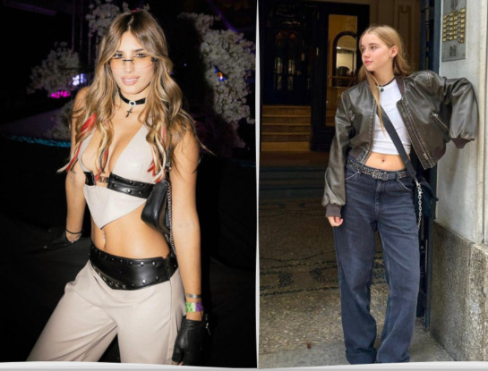 Coincidencia fashion: Juli Poggio y Taína Gravier usaron la misma remera Y2K 