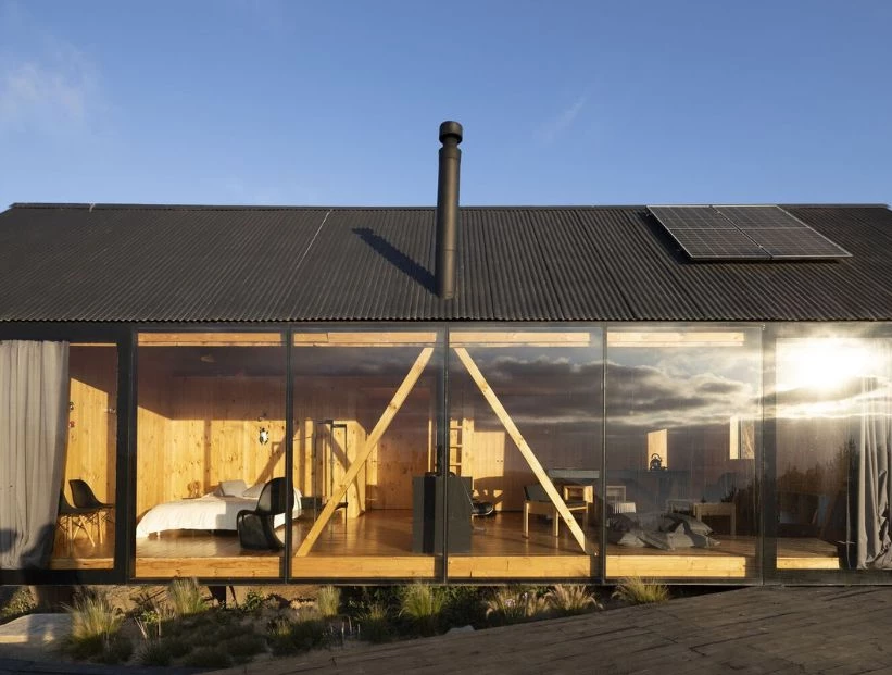 Así se diseñó una mini casa prefabricada de madera en Chile