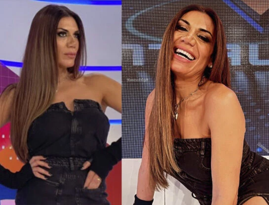 Flor de la V sigue apostando a la moda circular: llevó un outfit de jean que ella misma hizo con un pantalón en desuso