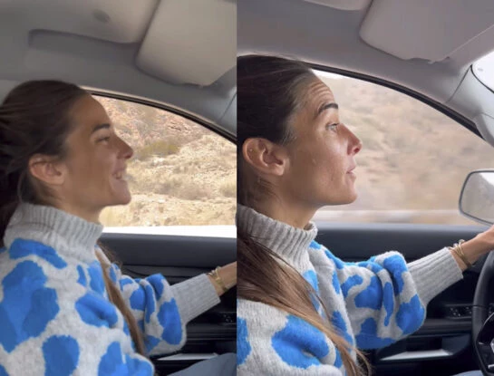 El look comfy de Juana Viale para su regreso a las rutas argentinas