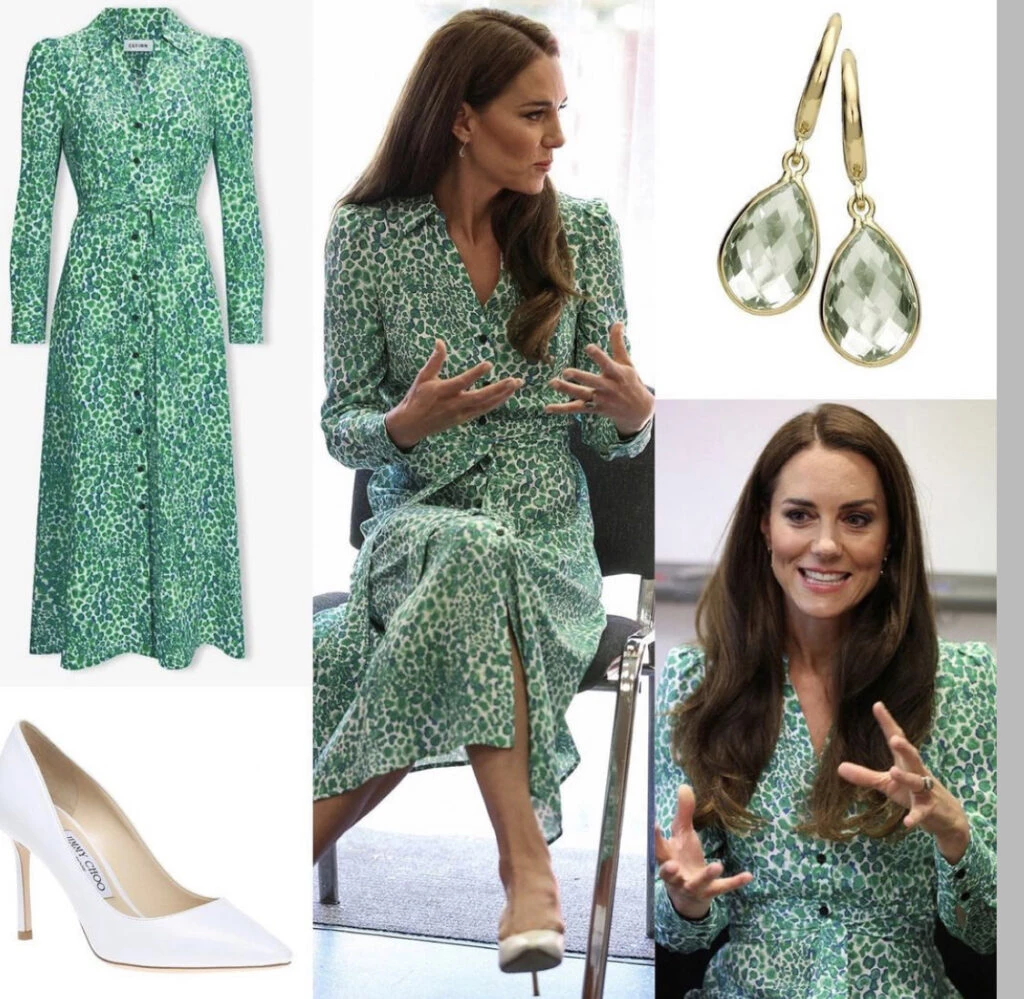 Kate Middleton apostó por el color verde en su último look. Foto: Instagram.