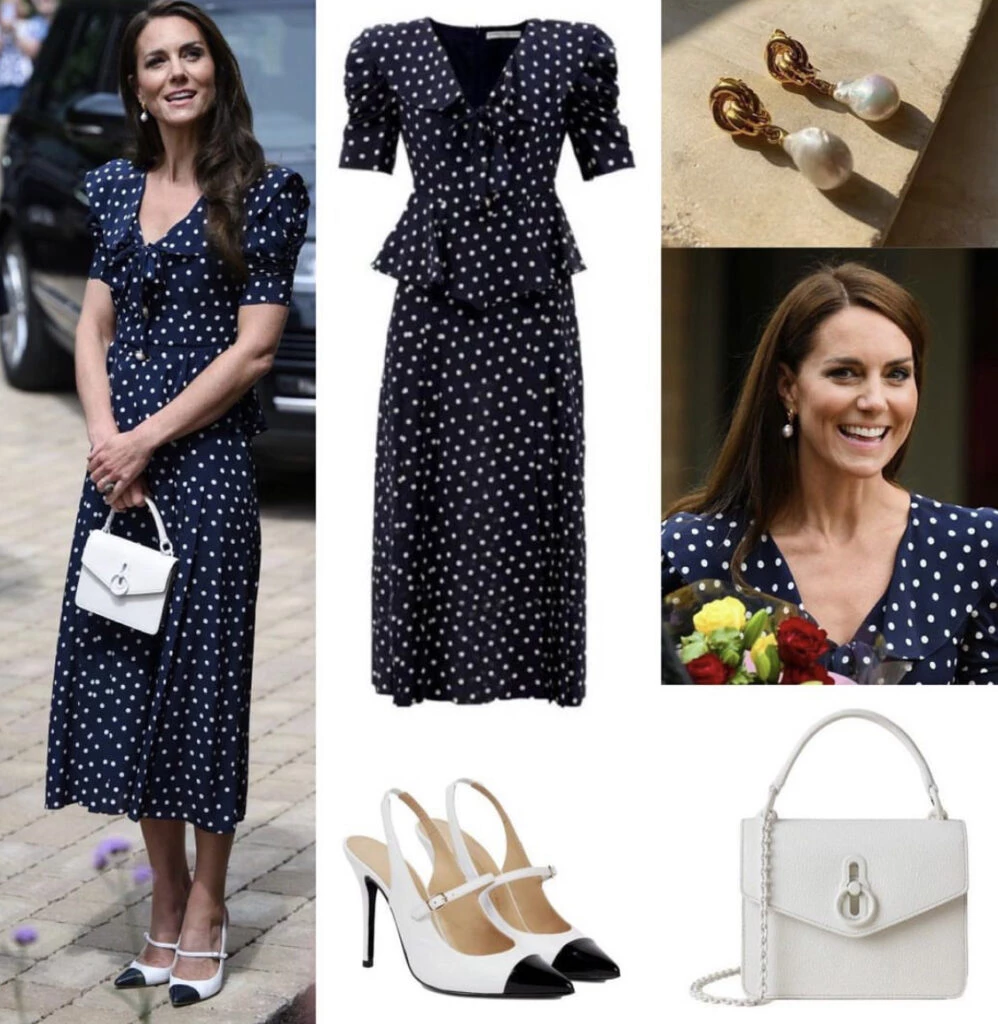 Kate Middleton apostó por los lunares. Foto: Instagram.