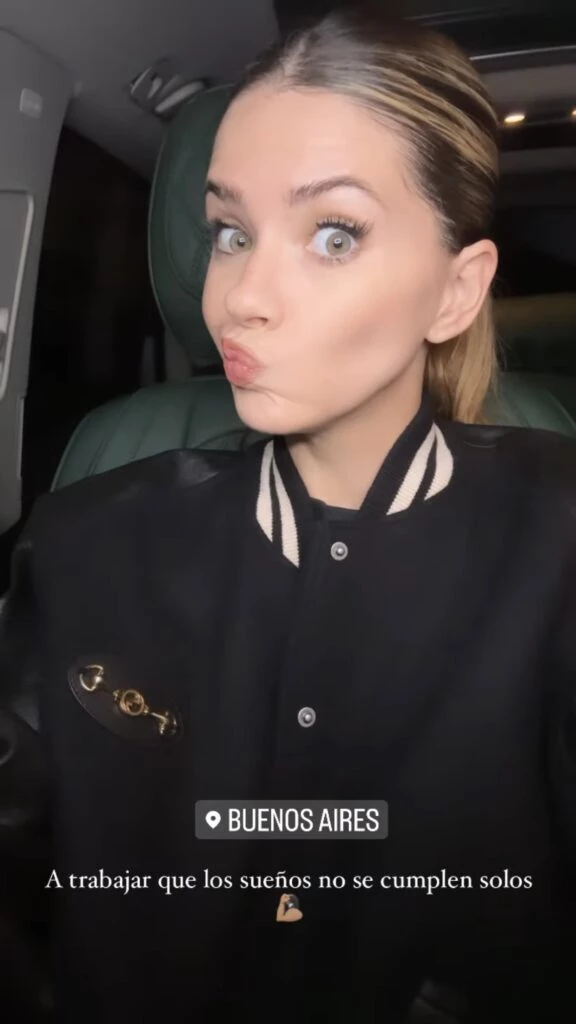 La China Suárez apostó por una varsity jacket de Gucci. Foto: Instagram.