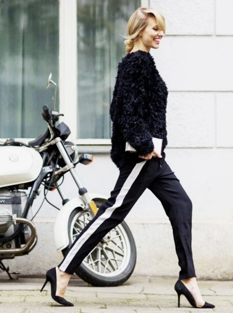 La combinación blanco y negro será furor este otoño 2023. Foto: Pinterest.