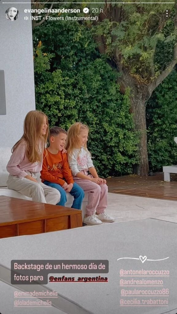 La producción de fotos que realizaron las hijas de Evangelina Anderson para la marca de Antonela Roccuzzo