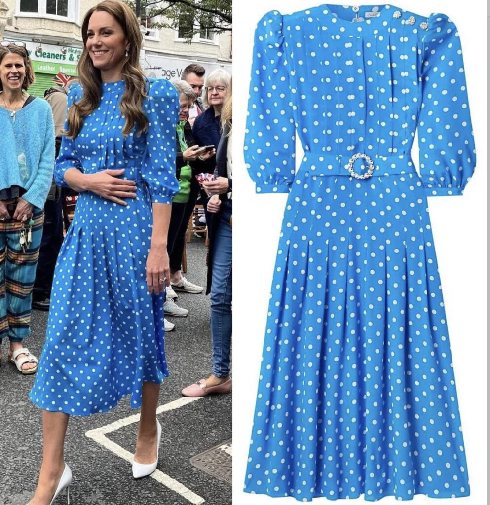 Los lunares, el nuevo estampado favorito de Kate Middleton. Foto: Instagram.