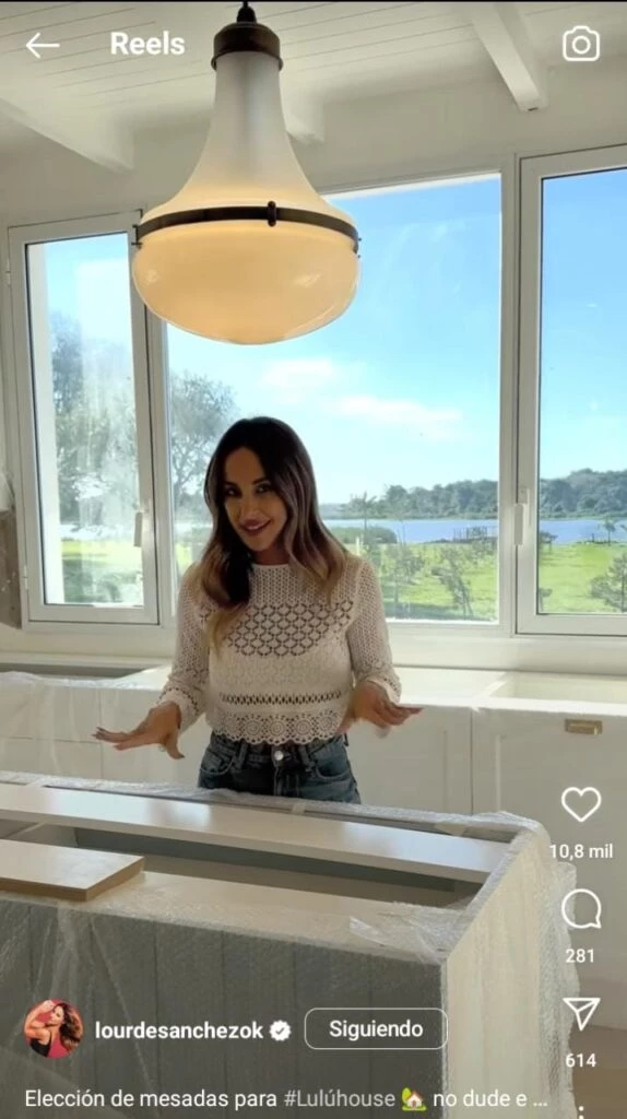 Lourdes Sánchez mostró el avance de su nueva cocina