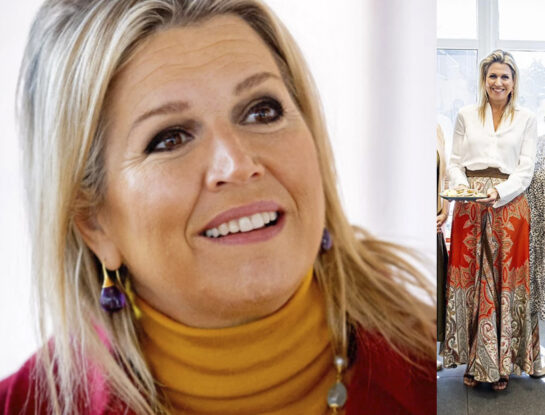 El impactante look hippie chic de Máxima: llevó una falda pantalón de estampa multicolor