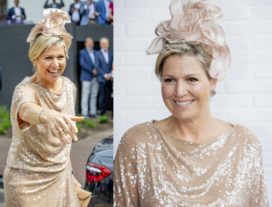 El espectacular look shiny de Máxima: llevó un diseño de lentejuelas de Natan