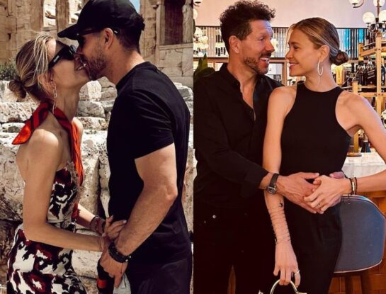 Las románticas vacaciones de Carla Pereyra y Diego "Cholo" Simeone en Grecia