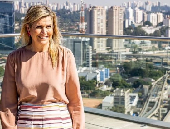 El colorido look de Máxima Zorreguieta en su estadía en Brasil