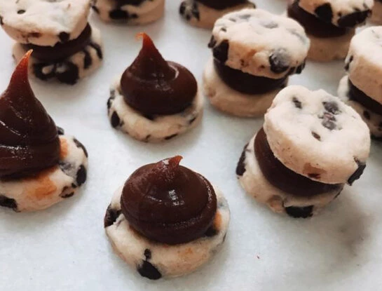 La receta de alfajores de chips de chocolate sin TACC