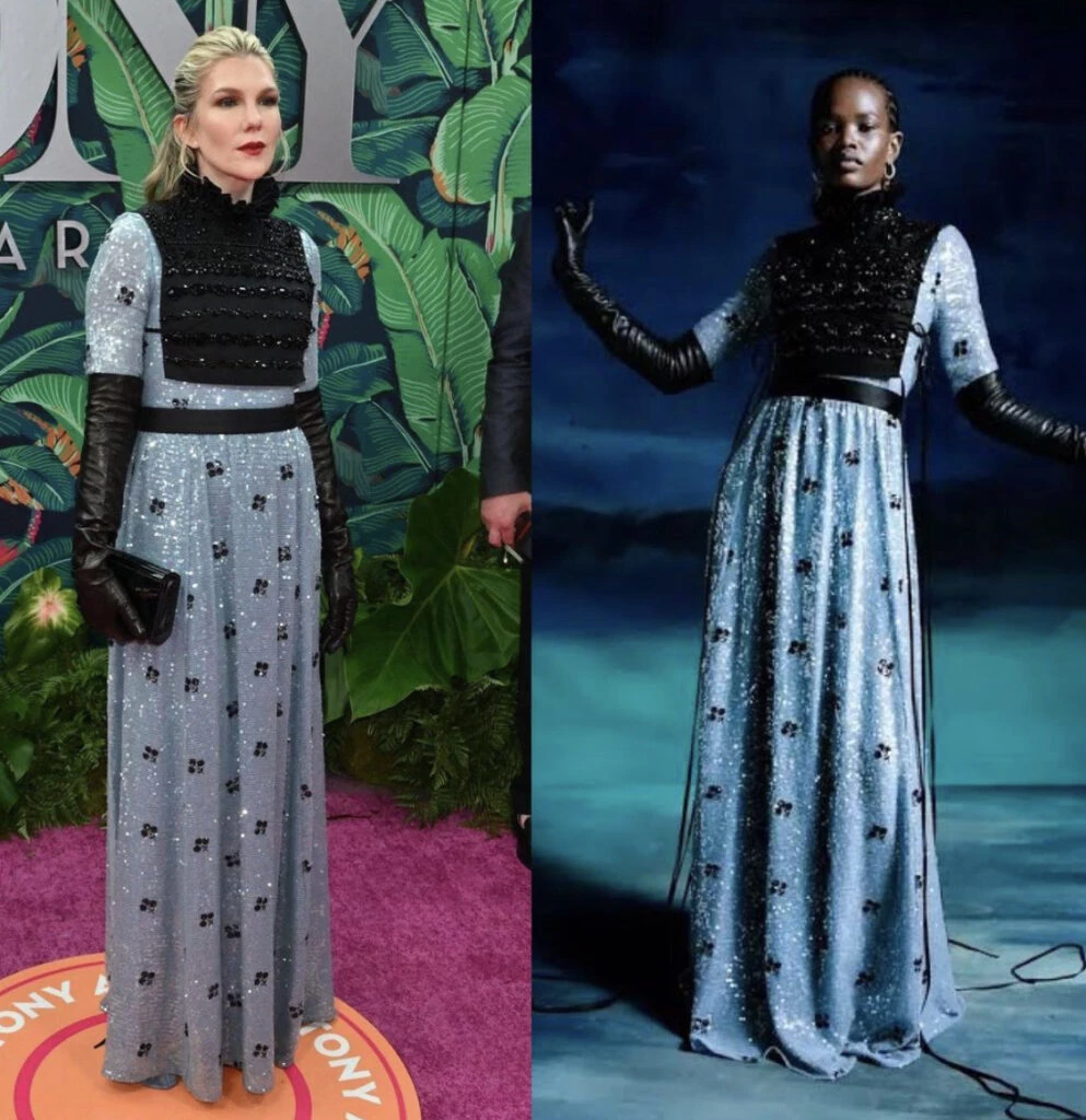 Lily Rabe en los Tony Awards 2023. Foto: Instagram.