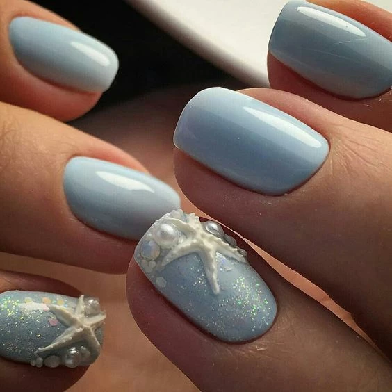 Uñas con estrella de mar