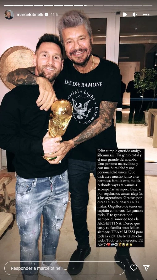 Marcelo Tinelli y Leo Messi