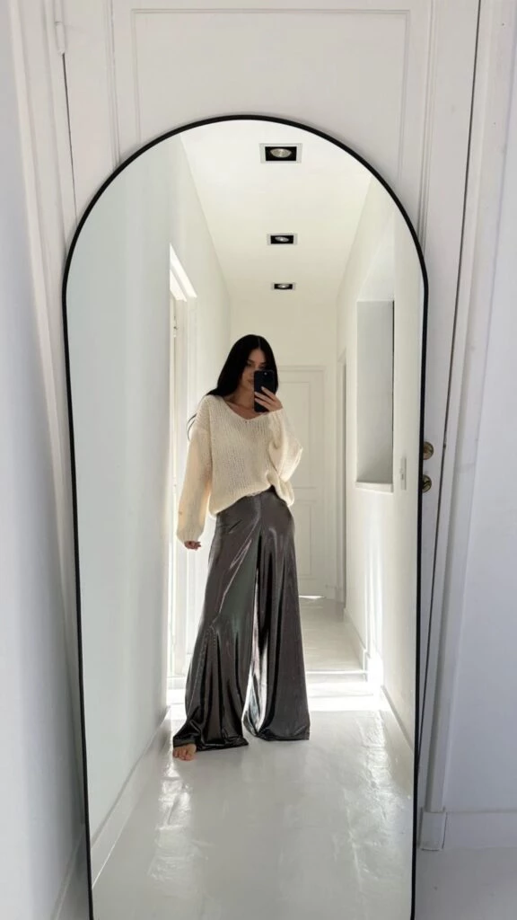 Zaira Nara apostó por los metalizados. Foto: Instagram.