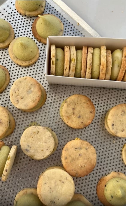 alfajores de pistacho