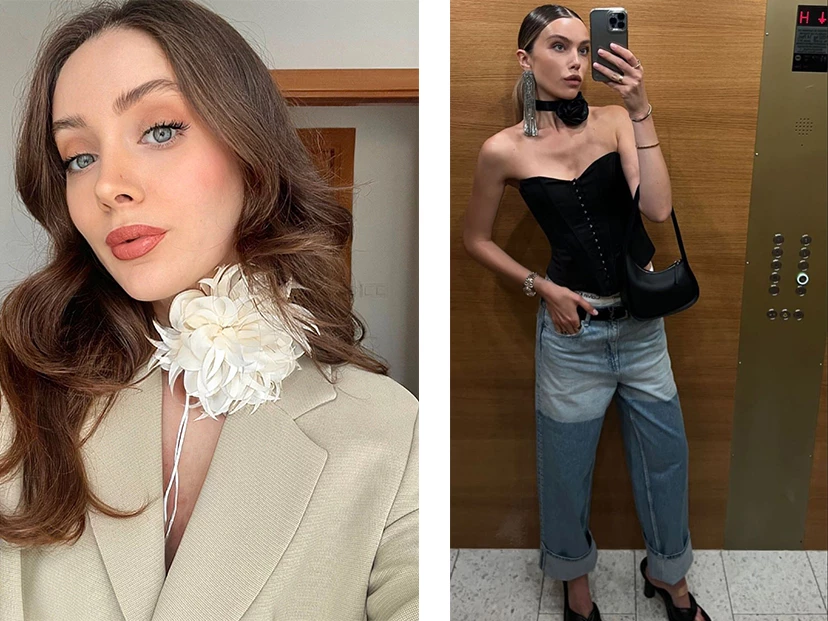 choker de flor accesorio 2023