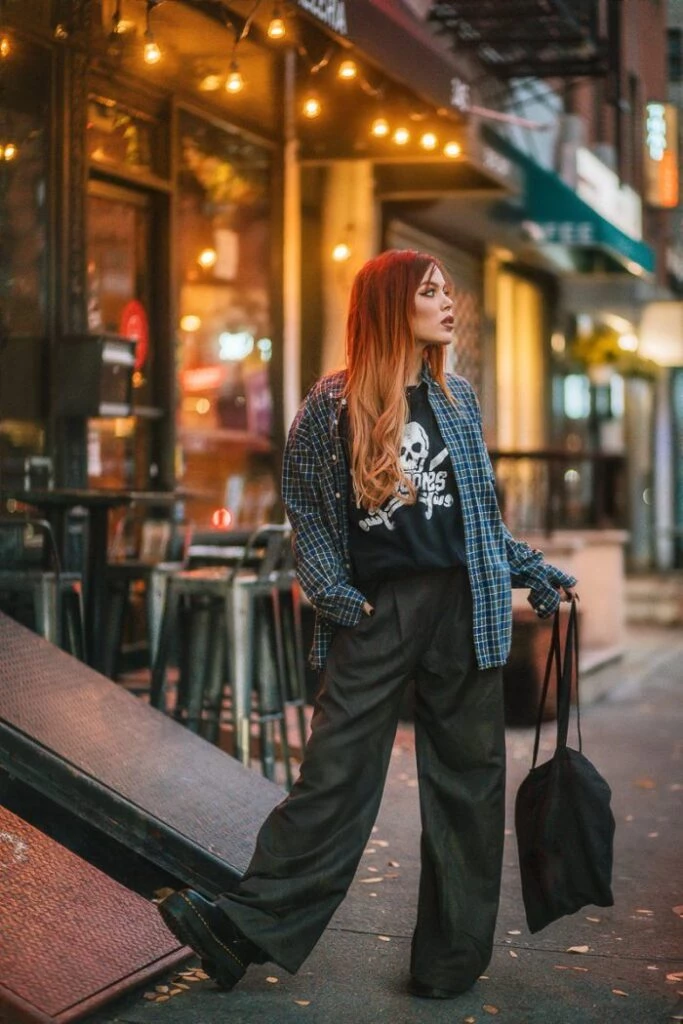 grunge aesthetic street style look