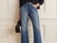 street style looks jeans 2023( bootcut tiro alto 