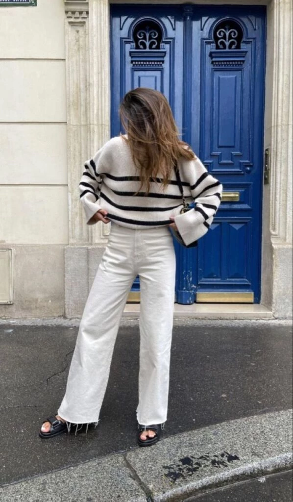 Cómo usar el pantalón blanco en invierno