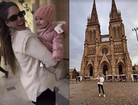 Barbie Franco visitó la Basílica de Luján con Sarah Burlando, su hija: "Gracias a la Virgen"