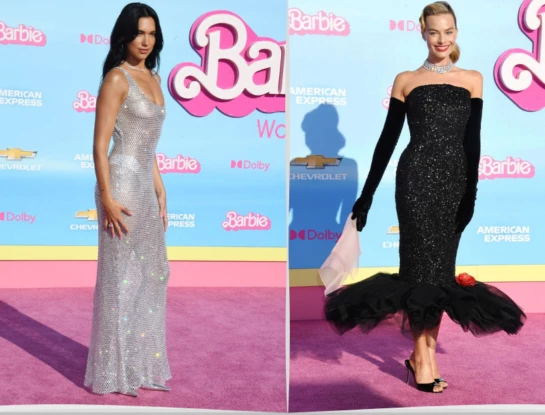 Vidriera: De Margot Robbie a Dua Lipa, los looks de las celebrities en la premiere de Barbie