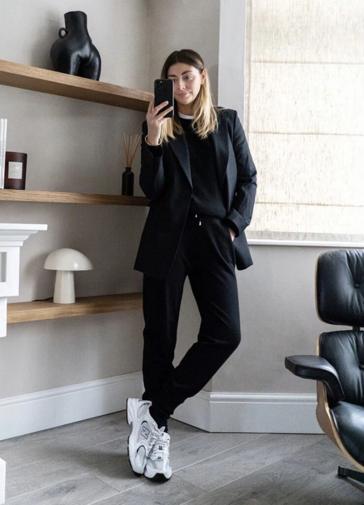 Blazer y jogger, la combinación más canchera de este invierno. Foto: Pinterest.