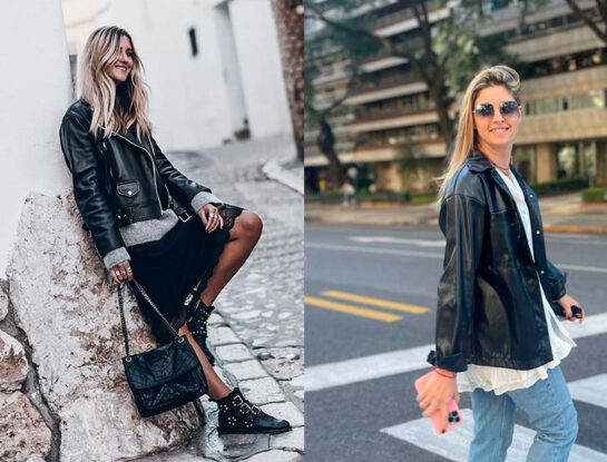 Cómo llevar una chaqueta de cuero ecológico y verte canchera todo el día