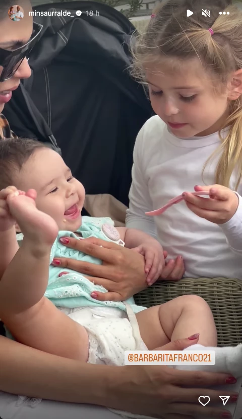 Barby Franco con Sarah y Chloe Insaurralde