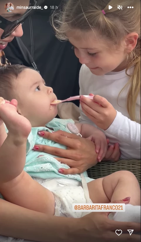 Barby Franco con Sarah y Chloe Insaurralde