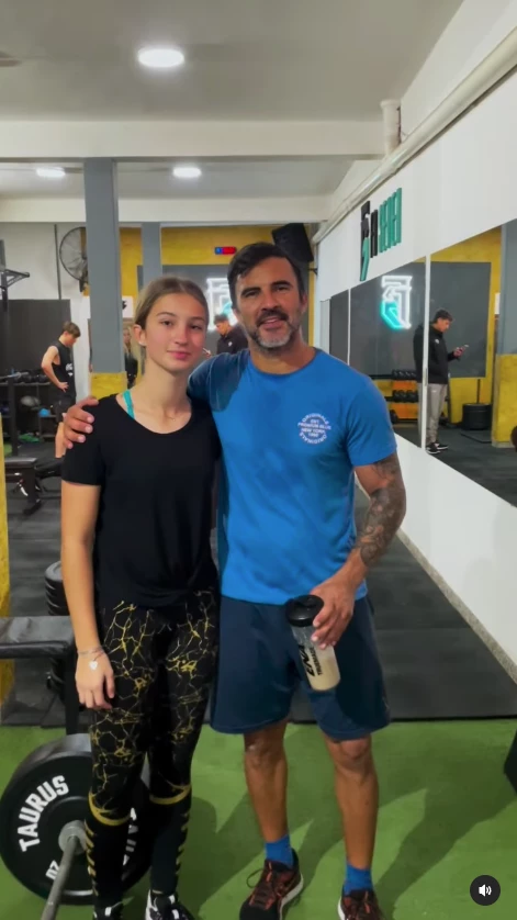 Indiana Cubero entrenando con Fabián Cubero