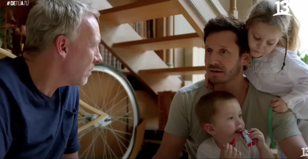 Benjamín Vicuña con sus hijos Magnolia y Amancio