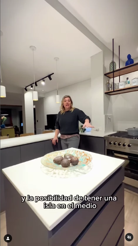 Dominique Metzger mostró su cocina refaccionada.