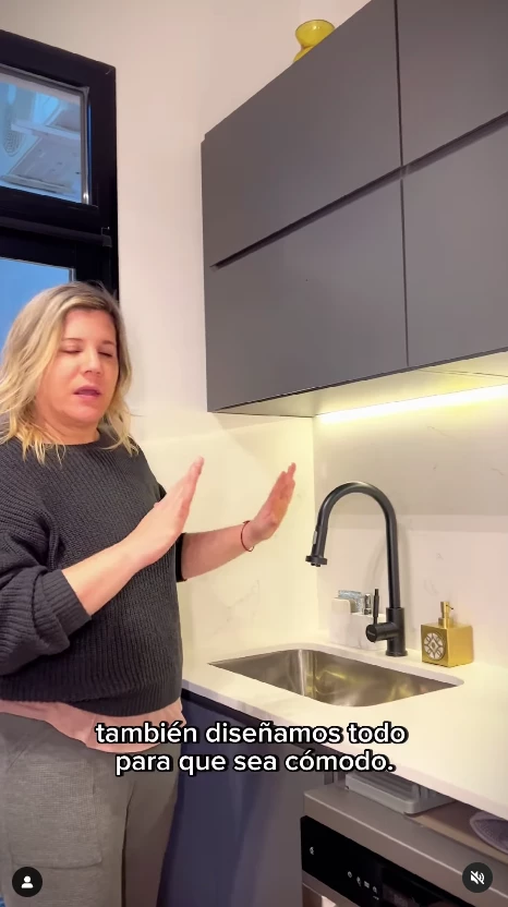 Dominique Metzger mostró su cocina refaccionada.