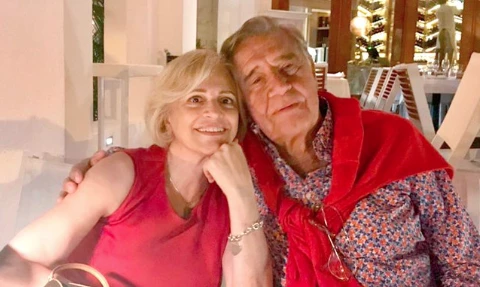 Constancio C. Vigil con su segunda esposa, Liliana Pata