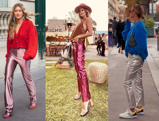 Pantalones metalizados: la tendencia más versátil y fashionista del año al estilo de Mery del Cerro