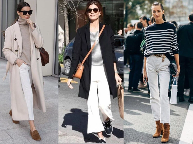 Guía de estilo: cómo llevar un pantalón blanco en invierno al