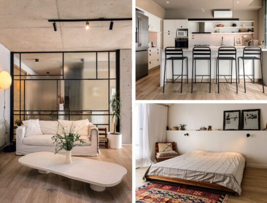 Una casa elegante y funcional decorada con estilo japandí