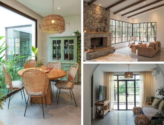 Una casa cálida y natural decorada con toques campestres