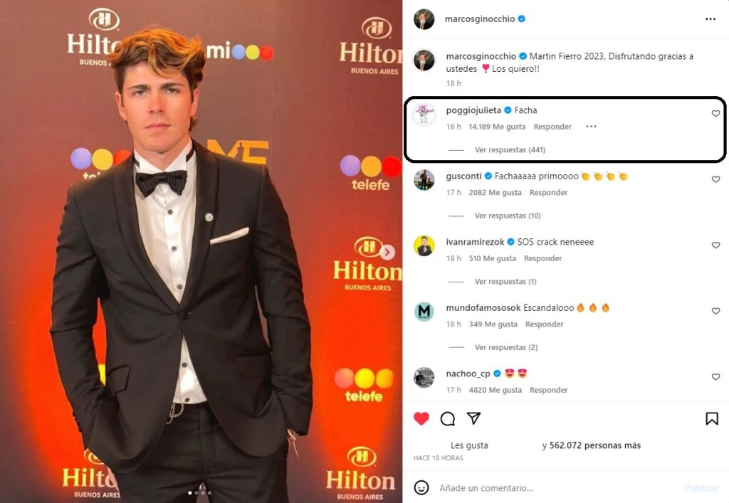 El elogio de Juli Poggio a Marcos Ginocchio