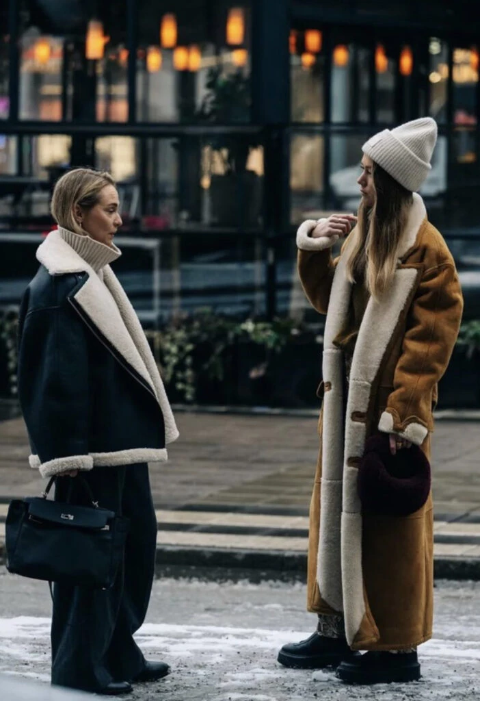 El gamulan es el tapado más trendy de este invierno 2023. Foto: Pinterest.