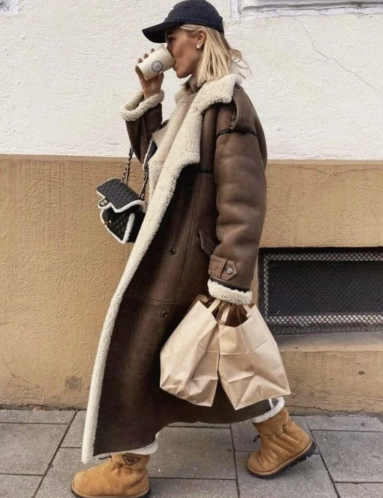 El gamulan es el tapado más trendy de este invierno 2023. Foto: Pinterest.