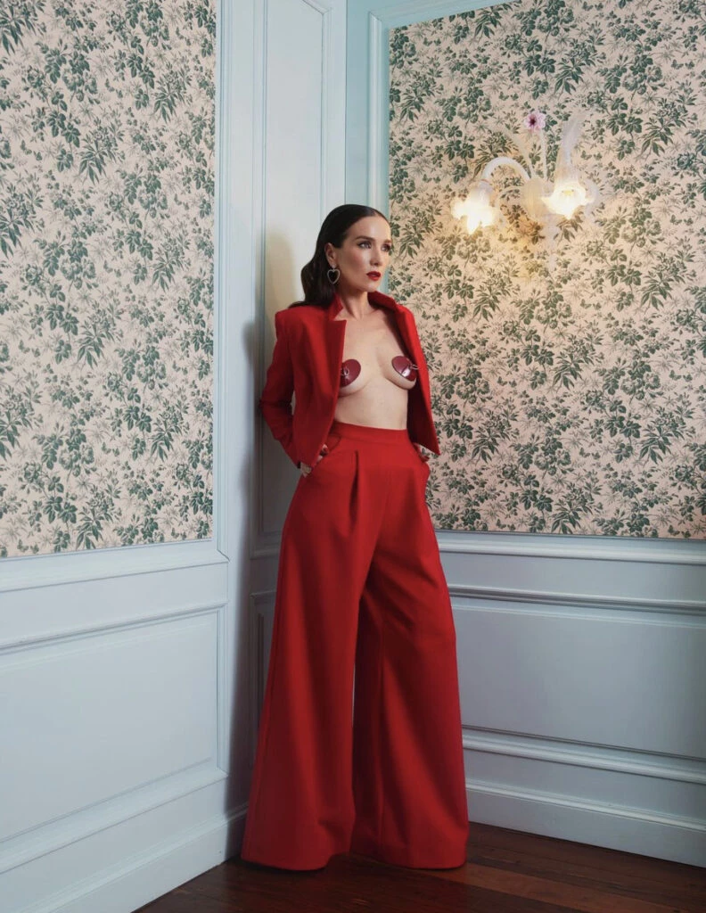 Natalia Oreiro y un look muy jugado para presentar su última película. Foto: Instagram.