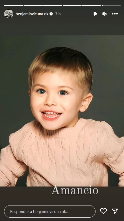El posteo de Vicuña para su hijo Amancio en el día de su cumpleaños