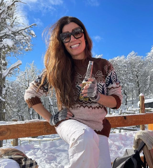 Flor de la V vacaciona en la Patagonia con su familia